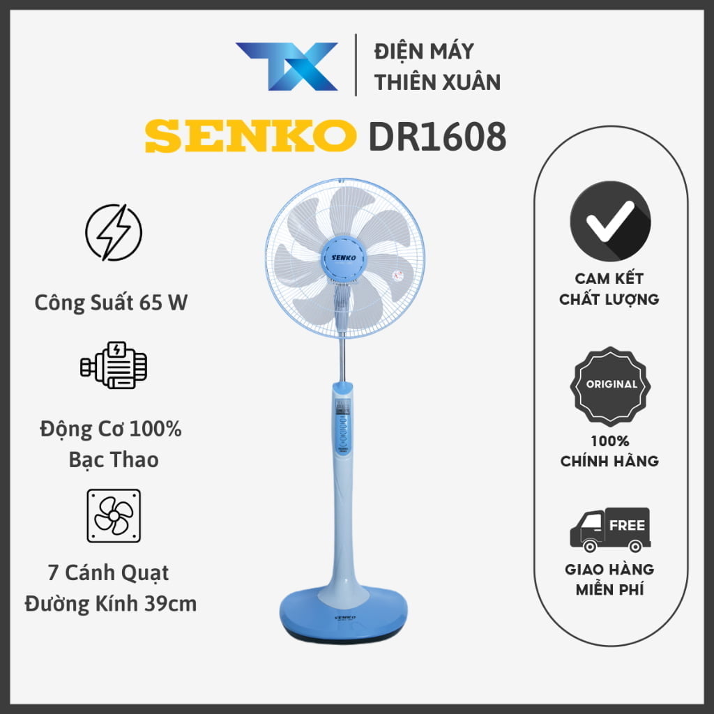 quạt đứng senko dr1608 có remote