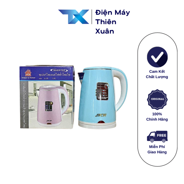 Ấm siêu tốc JipLai Thái Lan 2.5 lít