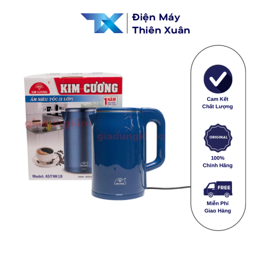 Ấm siêu tốc Kim Cương - 1.8 lít, 2 lớp