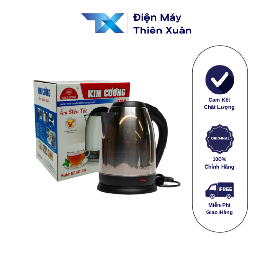 Ấm siêu tốc Kim Cương - Inox, 2.2 lít