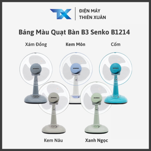 Bảng màu quạt bàn B3 Senko B1213