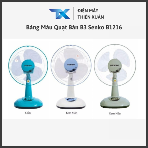 Bảng màu quạt bàn B3 Senko B1216
