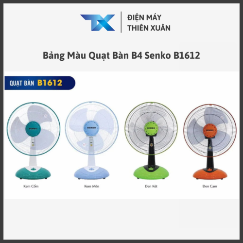 Bảng màu quạt bàn Senko B1612