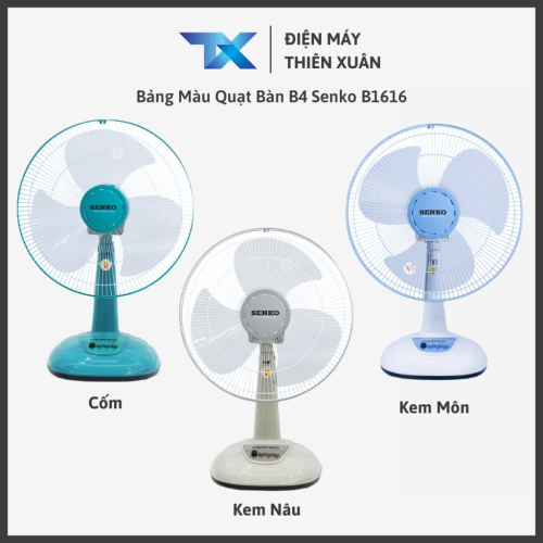 bảng màu quạt bàn senko b1616