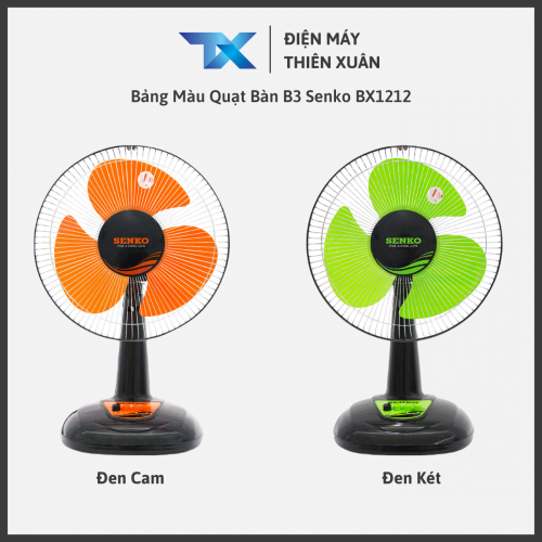 Bảng màu quạt bàn Senko BX1212