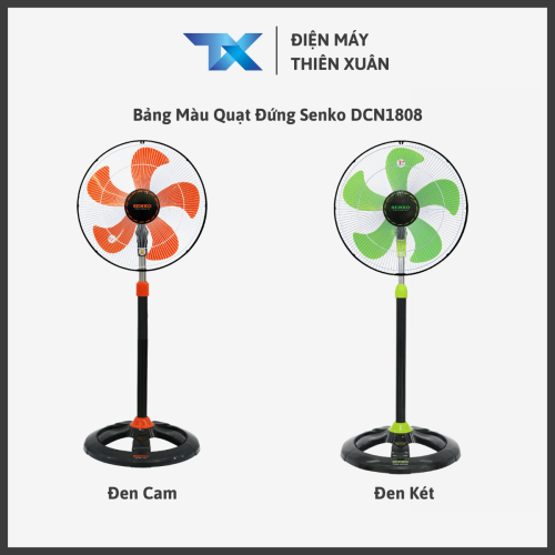 Bảng màu quạt đứng Senko DCN1808