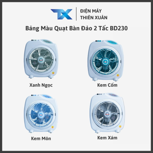 Bảng màu quạt hộp Senko BD230