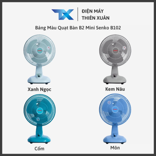 Bảng màu quạt Senko mini B2 để bàn B102