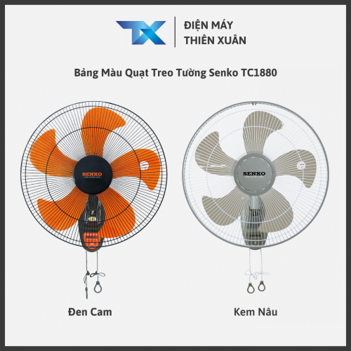 Bảng màu quạt treo tường Senko TC1880