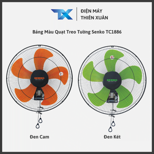 Bảng màu quạt treo tường Senko TC1886