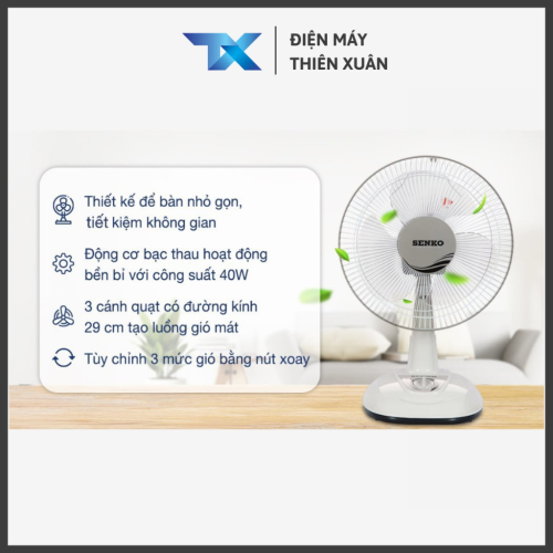 Chi tiết quạt bàn B3 Senko B1213