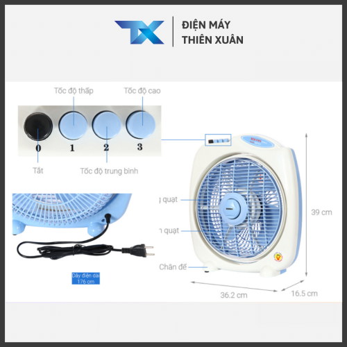 Chi tiết quạt hộp Senko BD1013