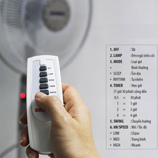 Hướng dẫn sử dụng remote quạt Senko
