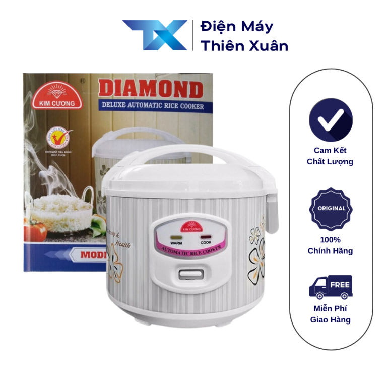 Nồi cơm điện Kim Cương 1.5 lít – nắp gài