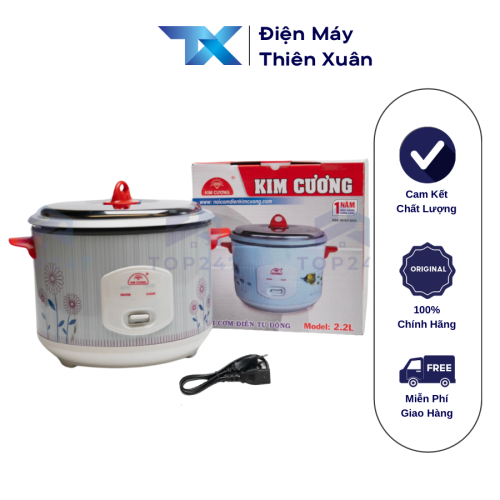 Nồi cơm điện Kim Cương 2.2 lít – nắp rời