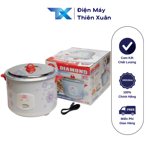 Nồi cơm điện Kim Cương 2.8 lít – nắp rời