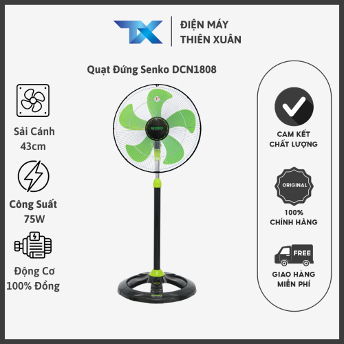 Quạt đứng Senko DCN1808 chính hãng tiết kiệm điện