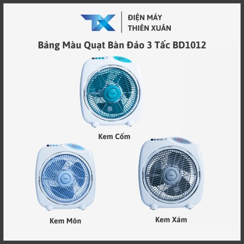 Quạt hộp Senko BD1012 màu kem xám