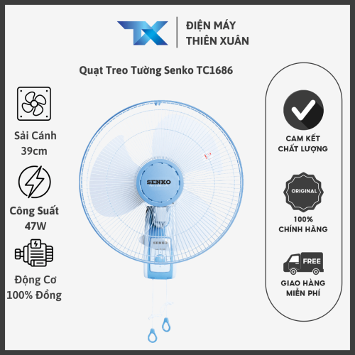 Quạt treo tường Senko TC1686