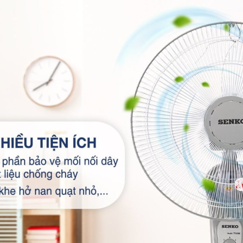 tiện ích quạt treo tường senko t1680