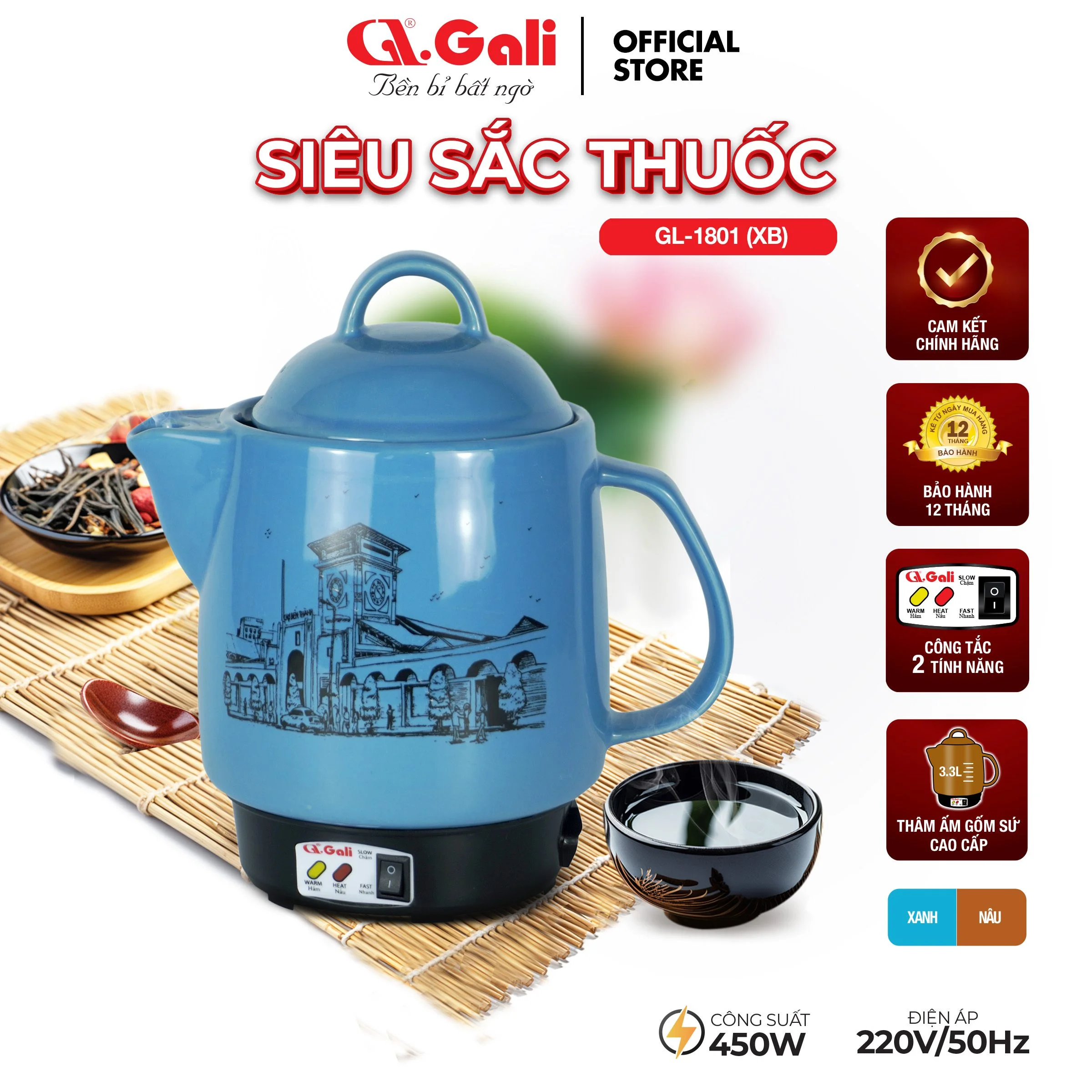 Ấm sắc thuốc 1801 XB