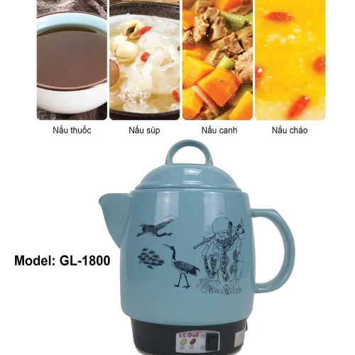 Ấm sắc thuốc Gali 1801X công dụng