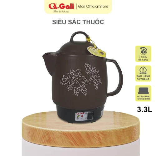 Ấm sắc thuốc Gali 1801X màu đen