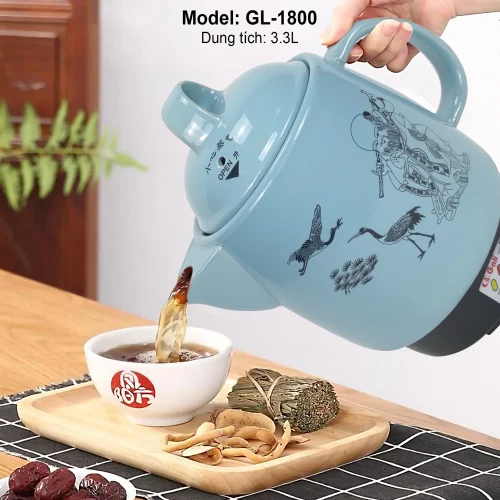 Ấm sắc thuốc Gali 1801X rót nước