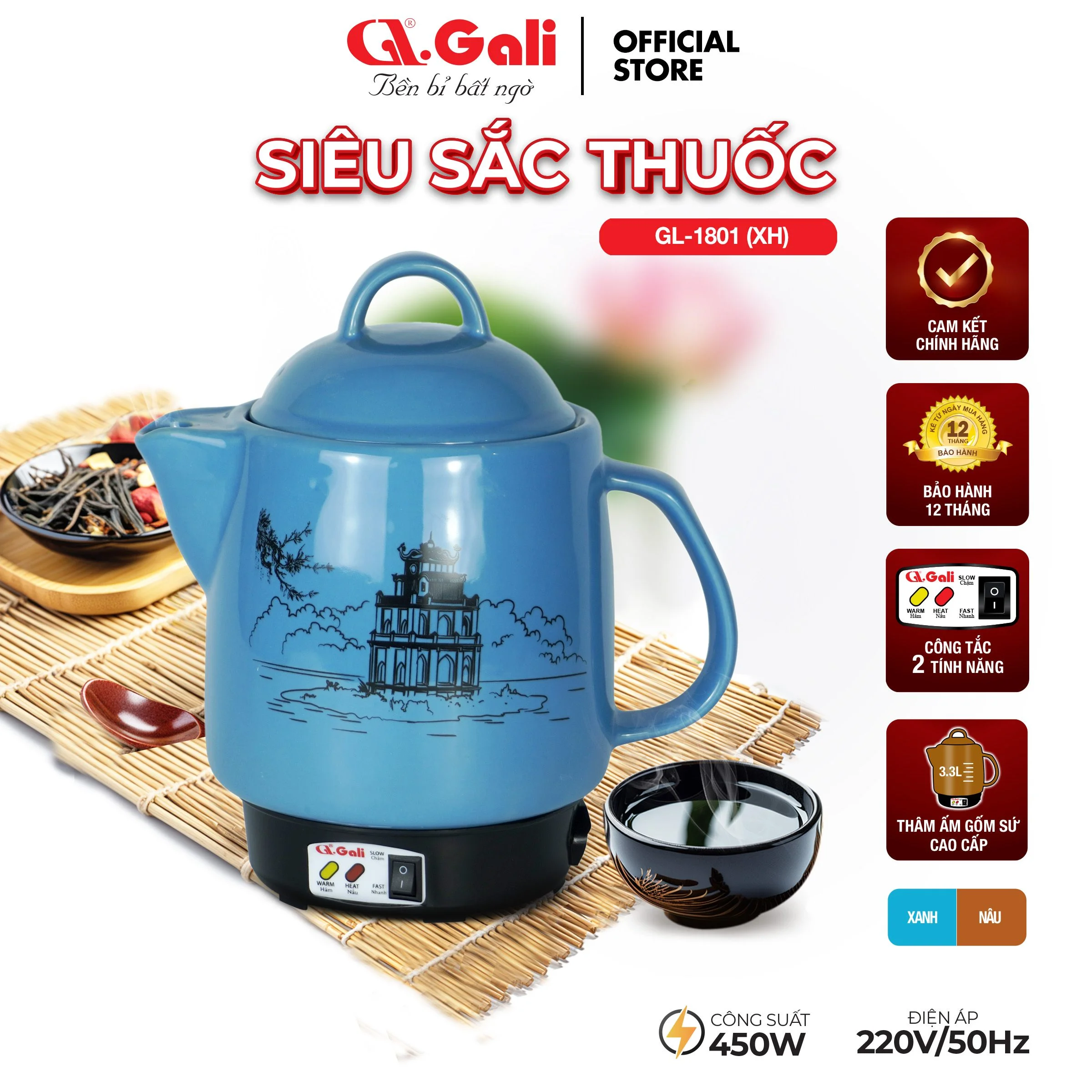Ấm sắc thuốc GL 1801XH