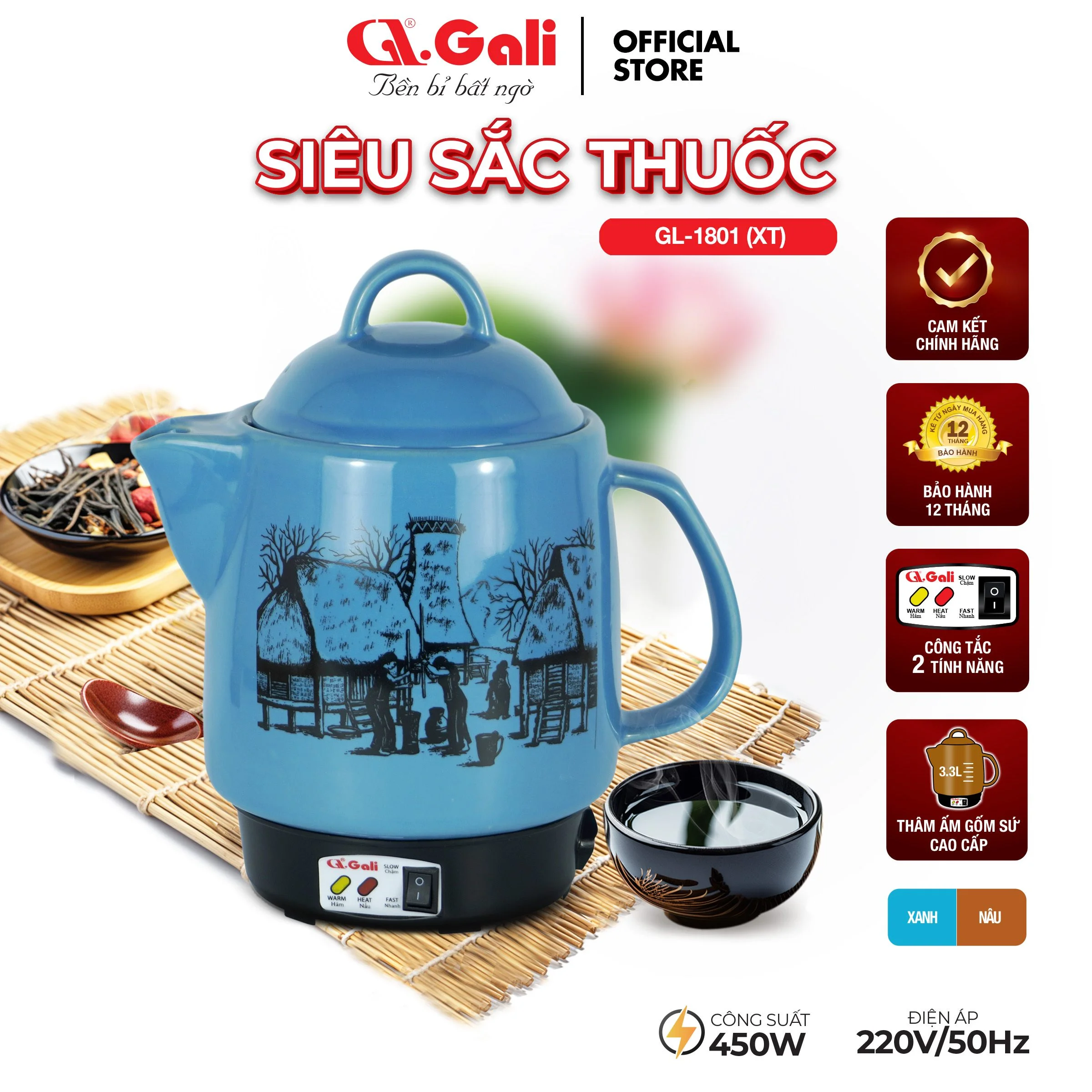 Ấm sắc thuốc GL 1801XT