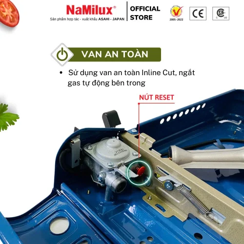 Bếp gas mini NaMilux NH 2911PS van an toàn