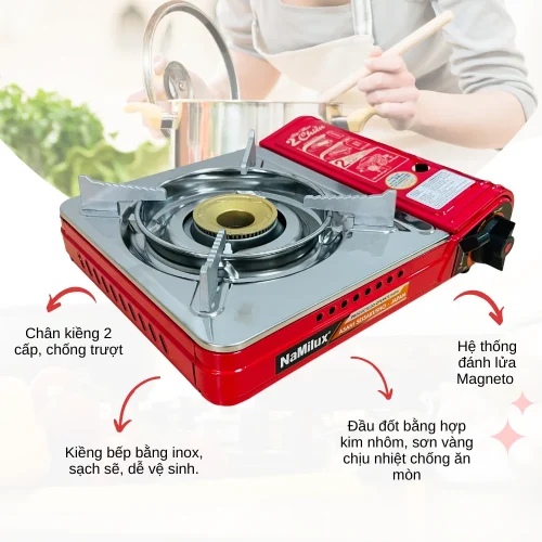 Bếp gas mini NaMilux NH 2915PS chi tiết