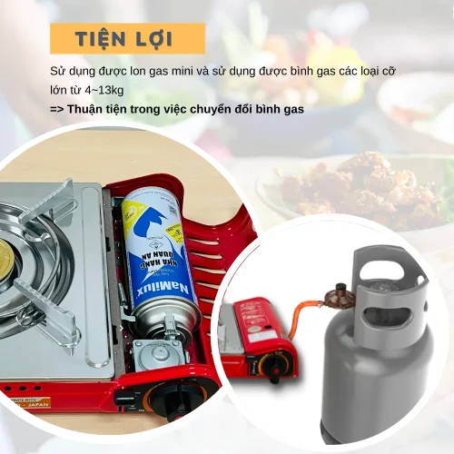 Bếp gas mini NaMilux NH 2915PS tiện lợi
