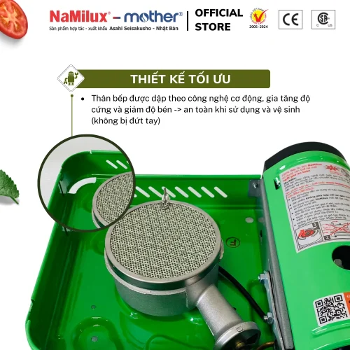 Bếp gas mini NaMilux NH P2711PS thiết kế tối ưu