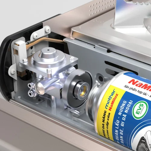 Bếp gas mini NaMilux PL2533ALS van tiếp xúc