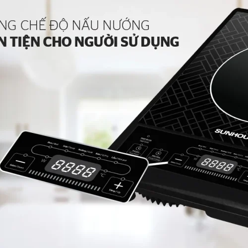 Bảng điều khiển cảm ứng và mặt kính bếp hồng ngoại cơ SUNHOUSE SHD6011