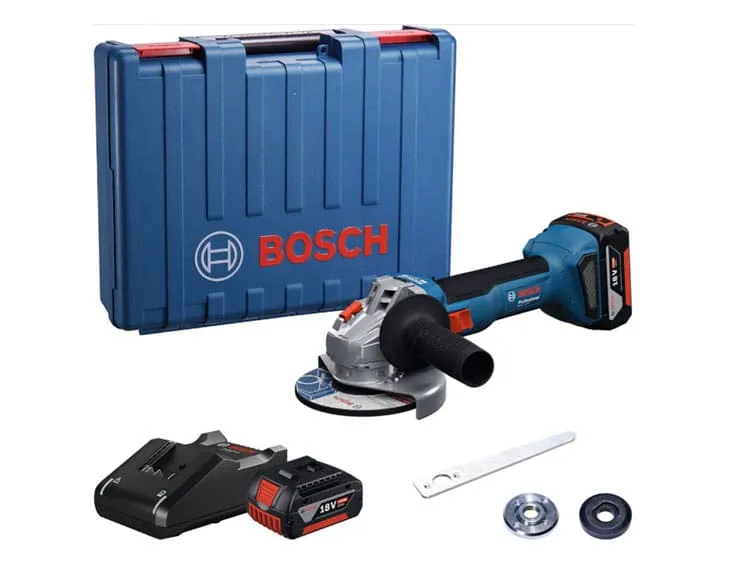 Bộ máy mài góc Bosch GWS 18V-8 100mm kèm hộp và phụ kiện