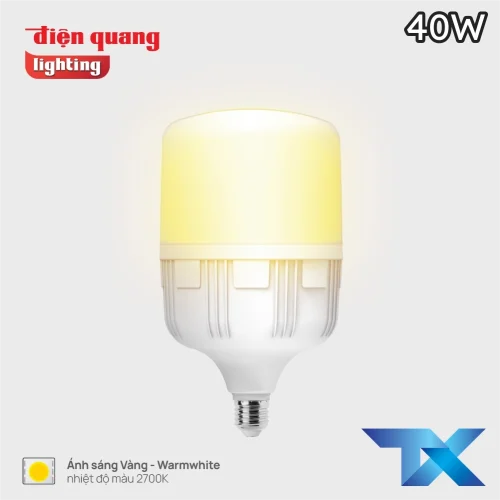 Bóng đèn LED tròn Điện Quang LEDBU10 40W màu vàng