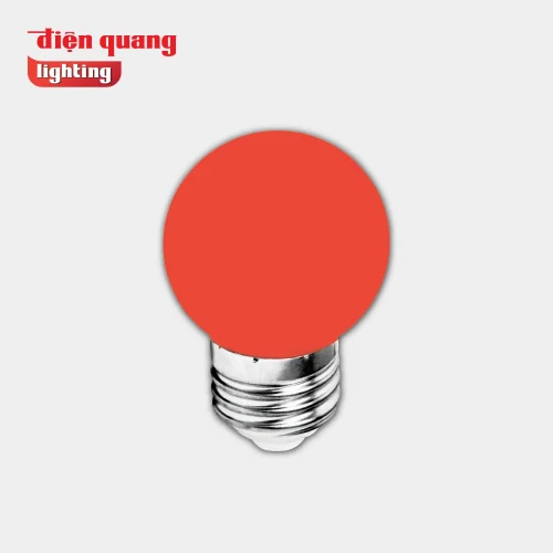 Bóng đèn LED tròn trang trí Điện Quang LEDBU14 1W màu đỏ