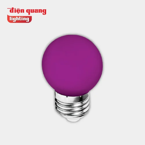 Bóng đèn LED tròn trang trí Điện Quang LEDBU14 1W màu tím