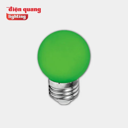 Bóng đèn LED tròn trang trí Điện Quang LEDBU14 1W màu xanh lá