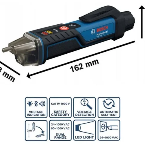 Bút thử điện Bosch GVD 1000-17 kích thước