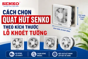 Cách chọn quạt hút Senko theo kích thước lỗ khoét tường