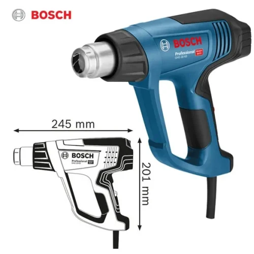 Kích thước máy thổi hơi nóng Bosch GHG 20-63