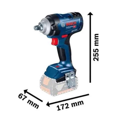 Kích thước máy vặn vít động lực pin Bosch GDS 18V-400