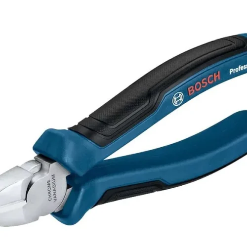 Kìm cắt chéo Bosch tay cầm xanh đen góc nghiêng từ trên
