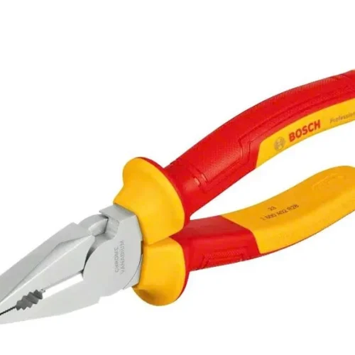 Kìm đầu bằng cách điện Bosch VDE 180 mm cán đỏ vàng