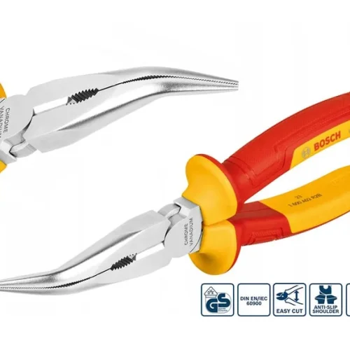 Kìm mỏ dài mũi cong Bosch VDE 200mm chi tiết