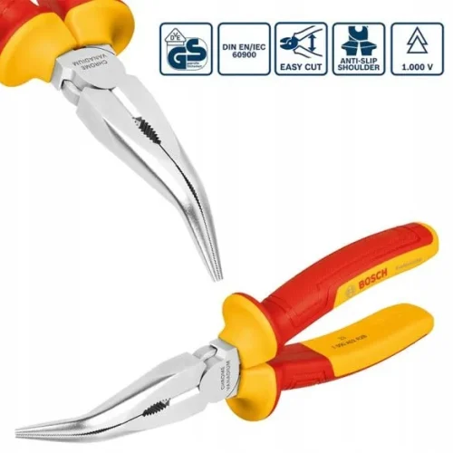 Kìm mỏ dài mũi cong Bosch VDE 200mm tổng quan