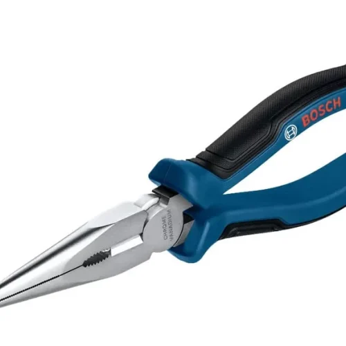 Kìm mũi nhọn Bosch tay cầm xanh đen góc nghiêng từ trên